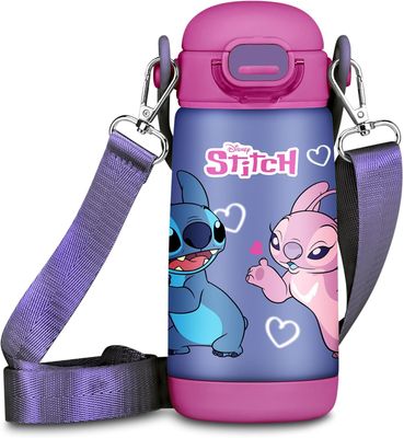 Seven Thermal Water Bottle Lilo &amp; Stitch Purple with Strap