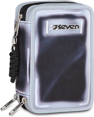 Seven Estojo 3 Zip Shadows Of Color Preto e Branco