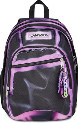 Seven Backpack Dual Shadows Of Color Black and Pink