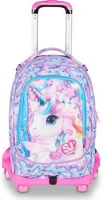 Sj Gang Trolley Jack-8 Ruote Glow Led Unicorn Girl