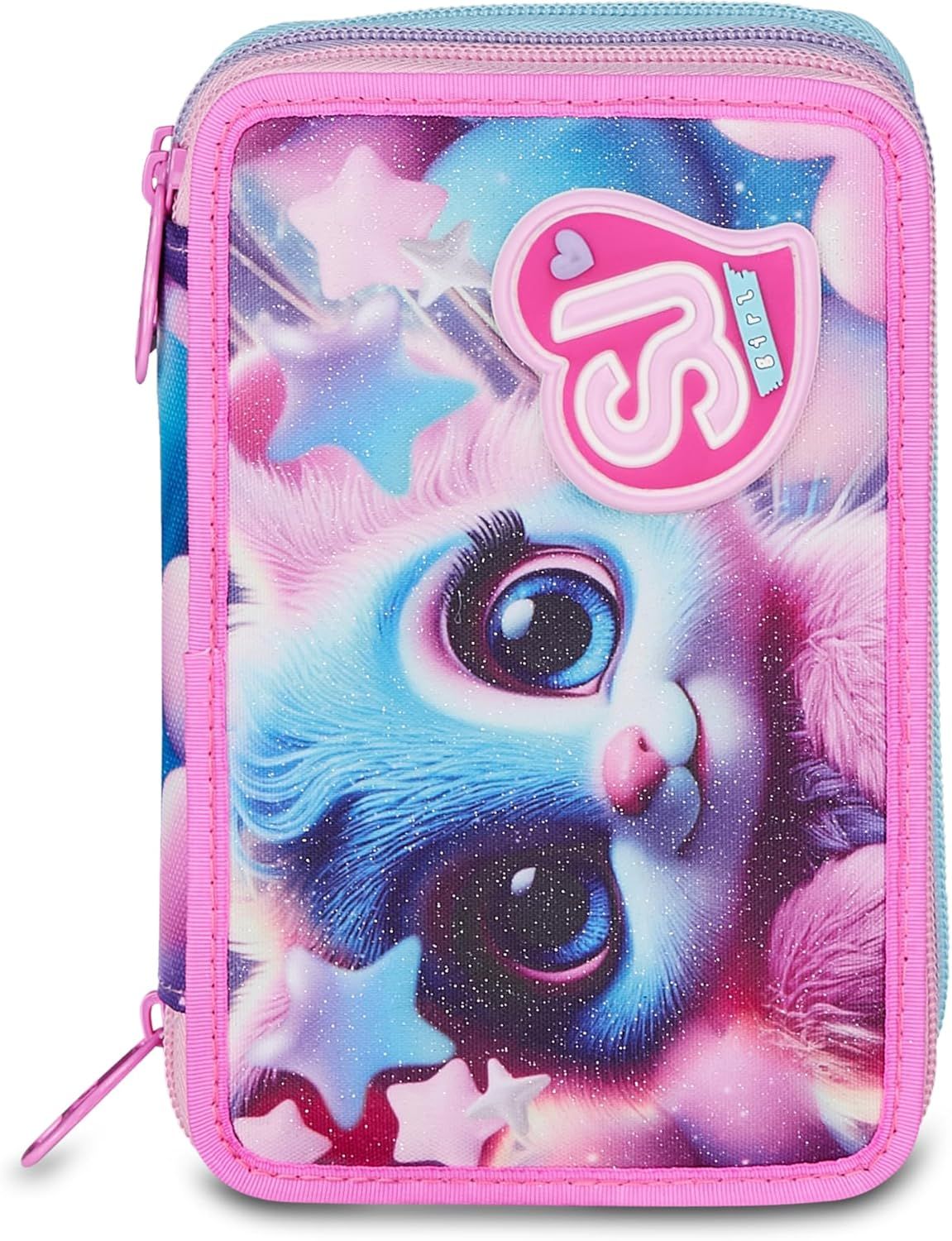 SJ Gang 3-Zip Pencil Case Magical Fantasy Girl