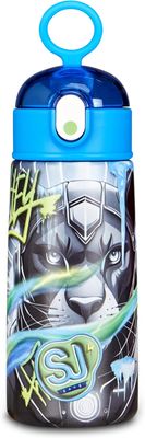 SJ Gang Animal Water Bottle with Panther Straw