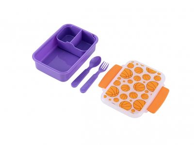 Lunch Box Enfant avec Couverts Basketball