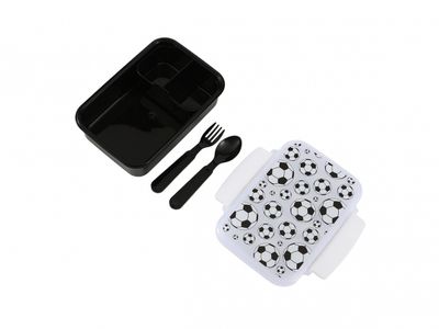 Kids Lunch Box with Cutlery Football
