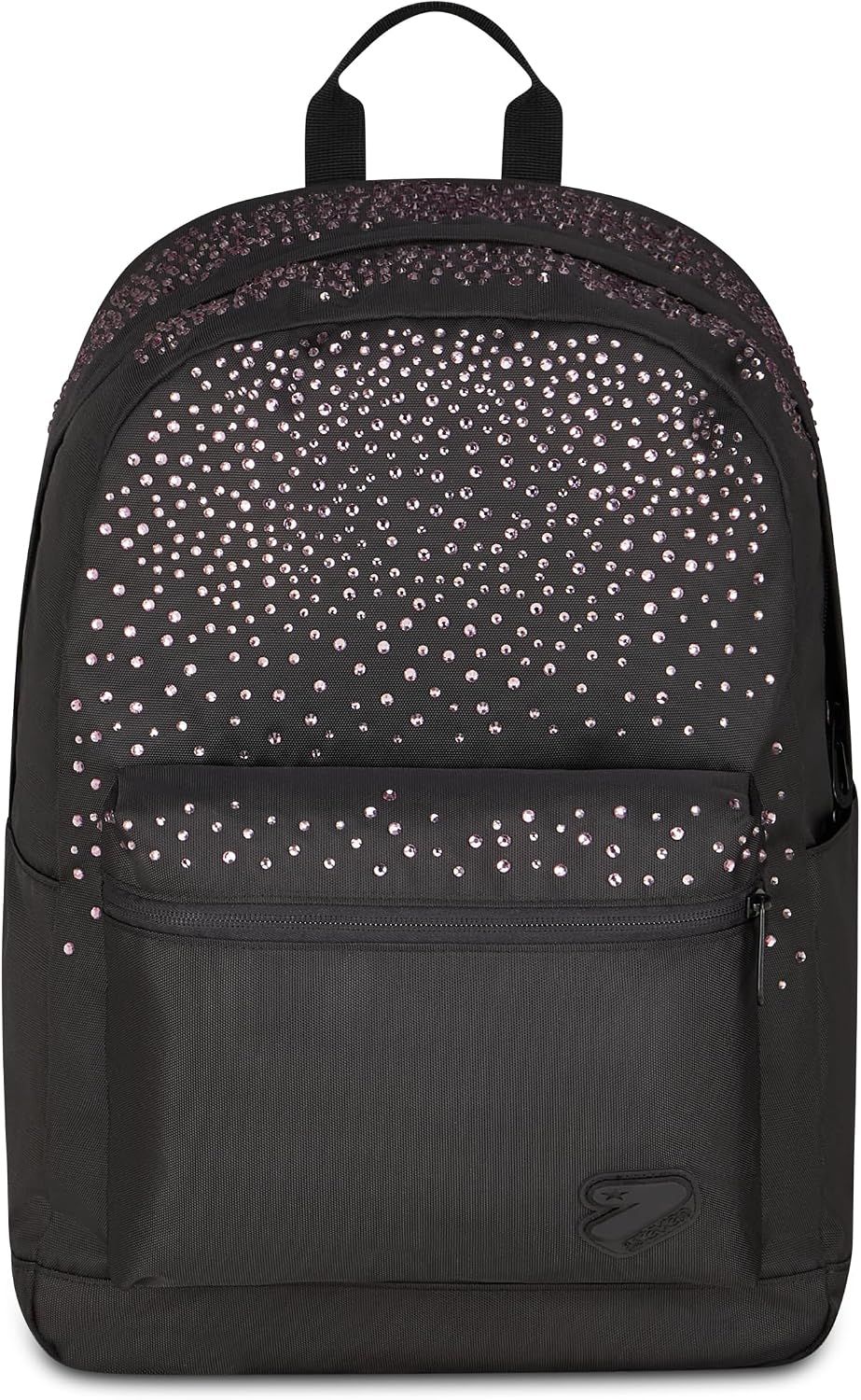 Seven Zaino Round Glitzycute Nero con Brillantini Viola