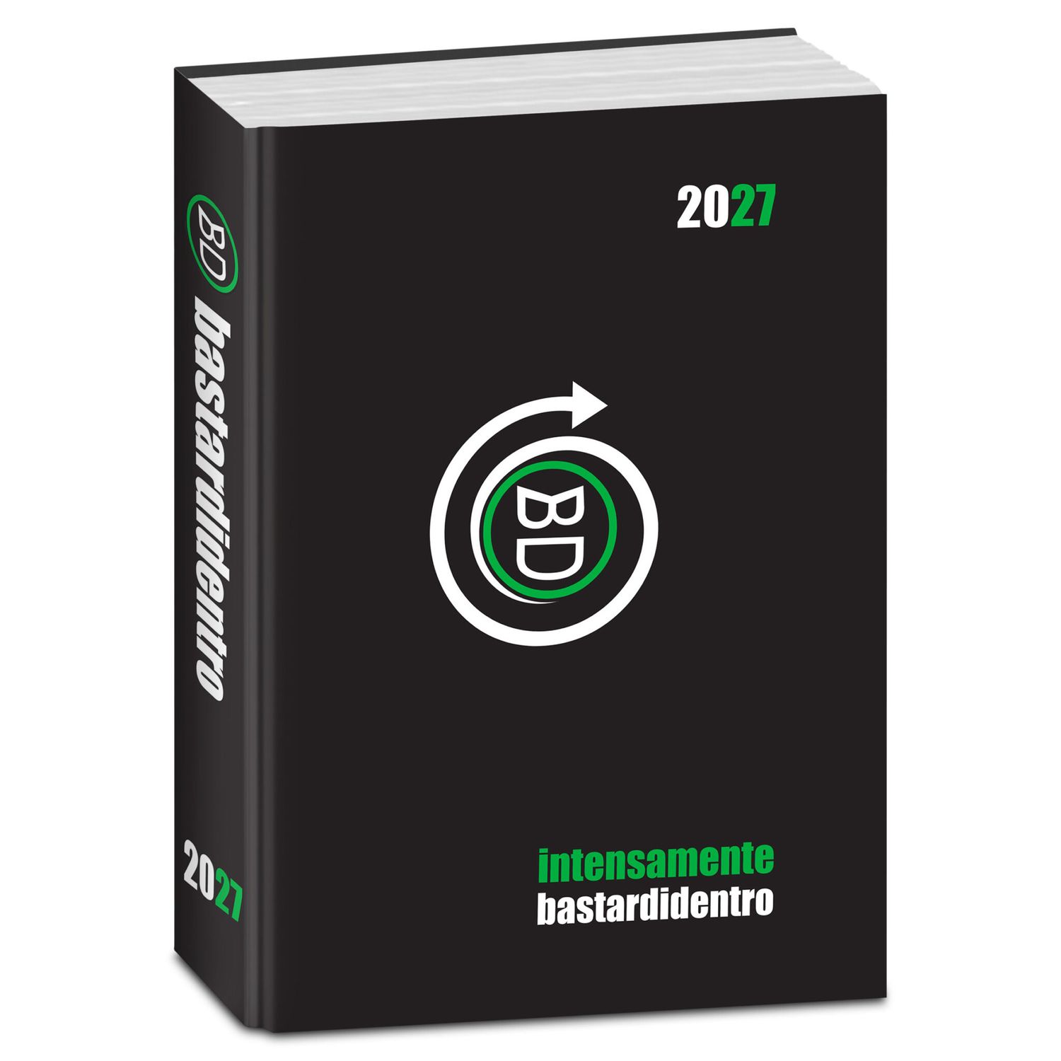 BastardiDentro Intensely Diary 2026/27 Dated Pocket 11.5×16 cm - Black