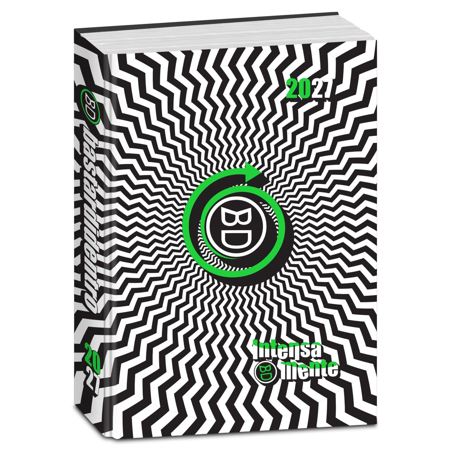 Diary BastardiDentro Intensely 2026/27 Dated 13.5×18.5 cm - Optical Black and White