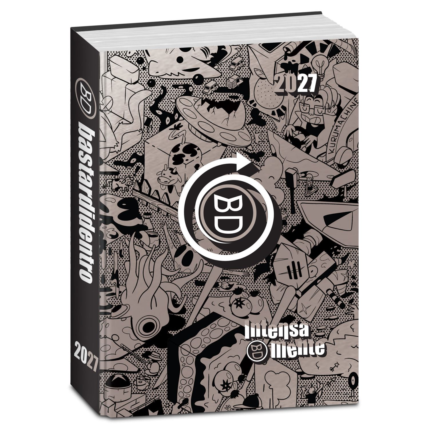 Diary BastardiDentro Intensely 2026/27 Dated 13.5×18.5 cm - Silver