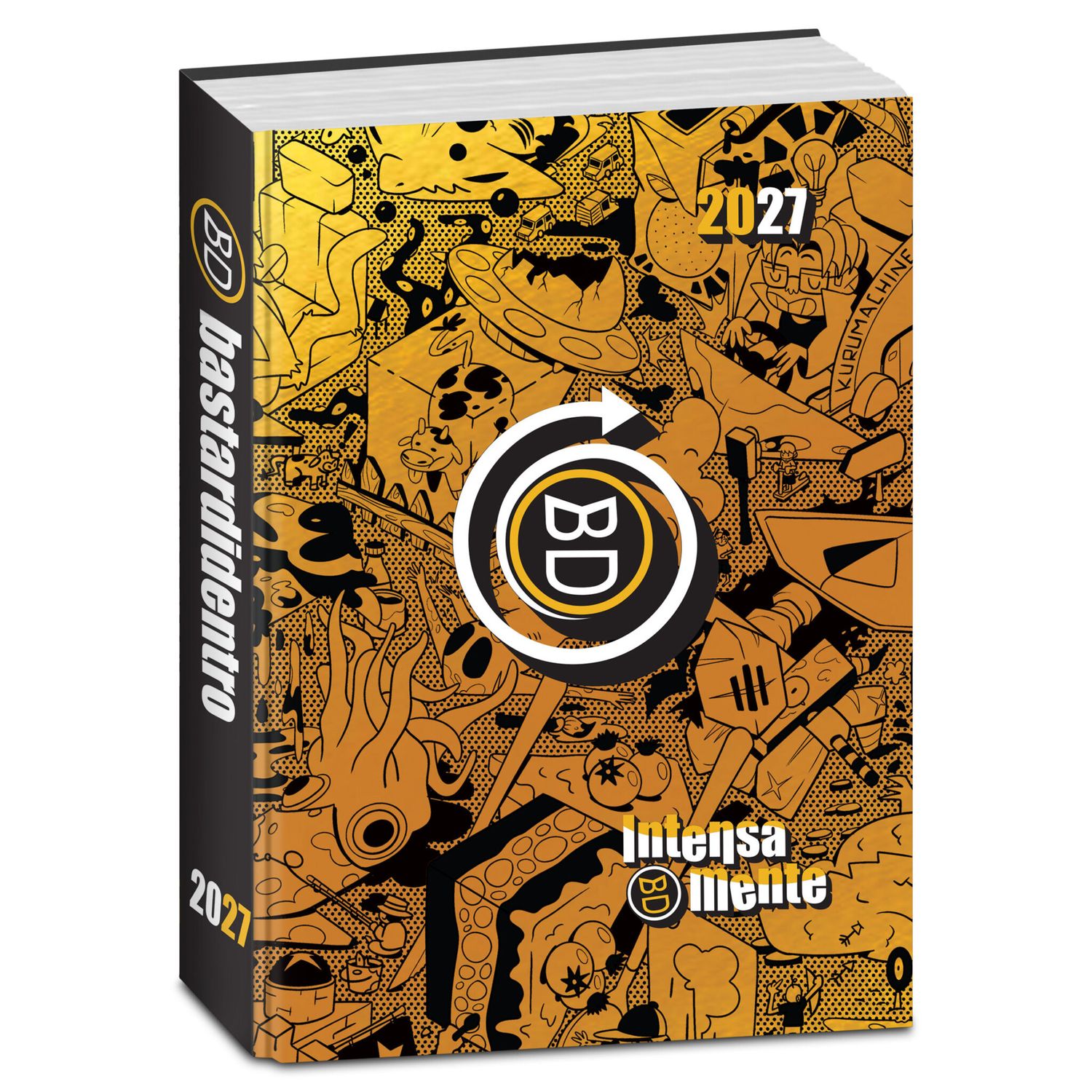 BastardiDentro Intensely Diary 2026/27 Dated Pocket 11.5×16 cm - Gold