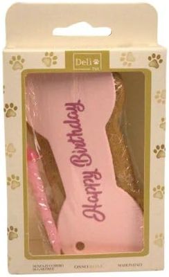 Delì Pet Osso Compleanno per Cani “Happy Birthday” 90g – Rosa
