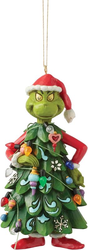 Enesco Grinch Dressed as a Christmas Tree Hanging Ornament by Jim Shore - code 6017078