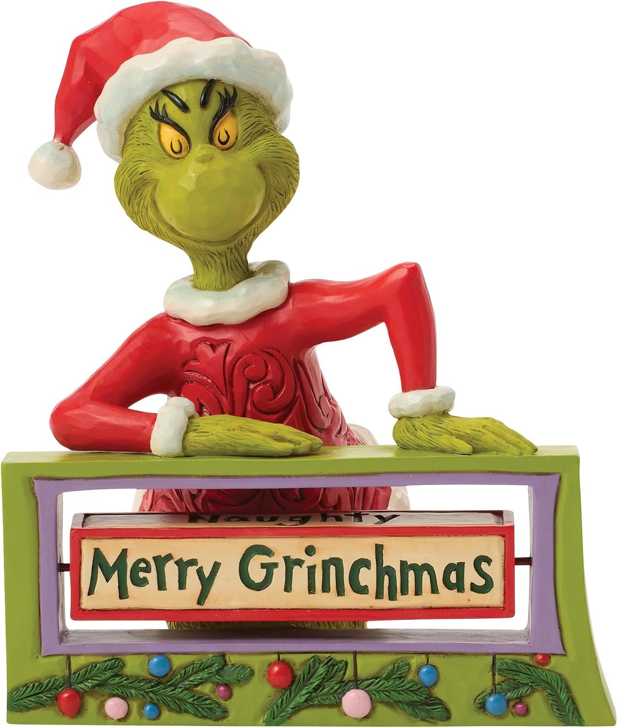 Enesco Grinch with Rotating Sign by Jim Shore - code 6018960