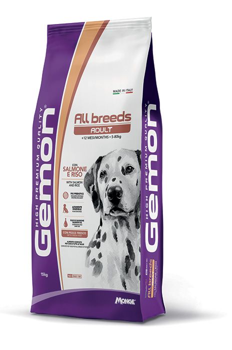 Gemon High Premium All Breeds Adult with Salmon and Rice 15 kg