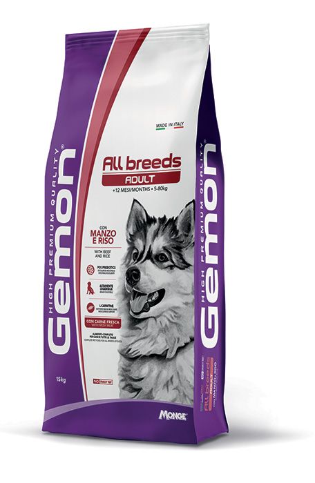 Gemon High Premium All Breeds Adult au Bœuf et au Riz 15 kg