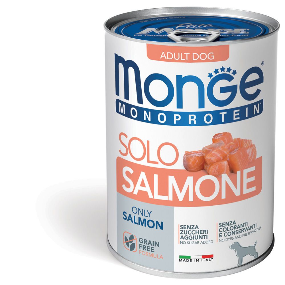 Monge Monoprotein Adult Pâté Solo Salmon 400 g