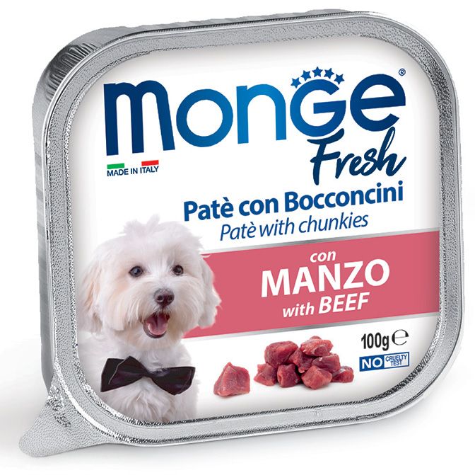 Monge Fresh Pâté and Chunks with Beef 100 g