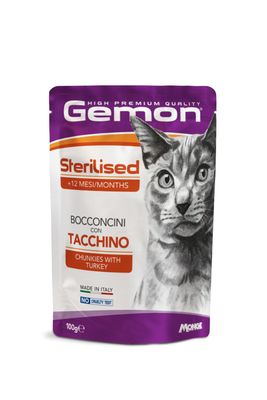 Gemon High Premium Sterilised Häppchen mit Truthahn 100 g
