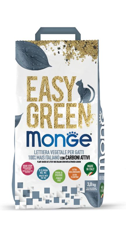 Monge Easy Green 100% Maíz Italiano con Carbón Activo 7 kg