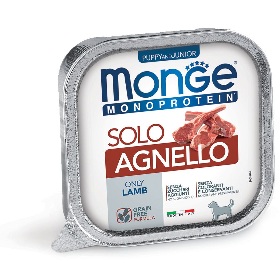 Monge Monoprotein Puppy &amp; Junior Pâté Solo Lamb 150 g