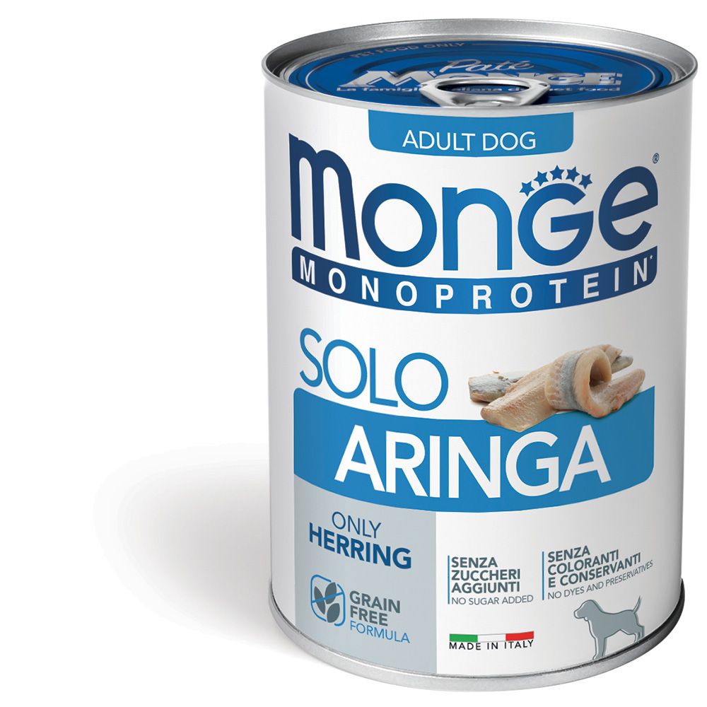 Monge Monoprotein Adult Pâté Solo Herring 400 g