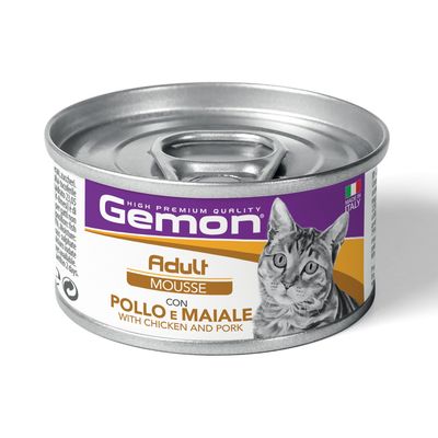 Gemon High Premium Adult Mousse com Frango e Porco 85 g