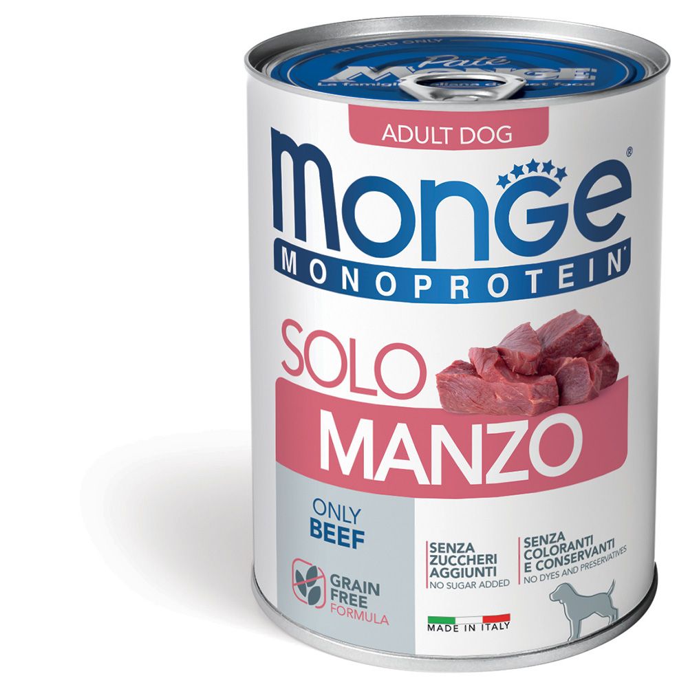Monge Monoprotein Adult Pâté Solo Beef 400 g