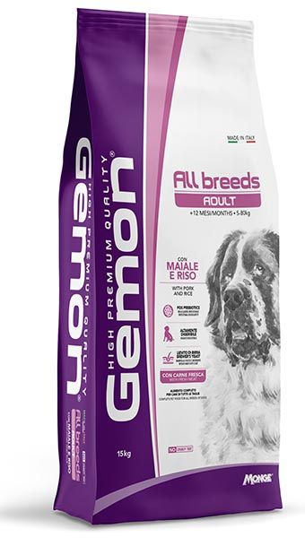Gemon High Premium All Breeds Adult with Pork and Rice 3 kg