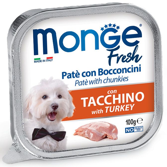 Monge Fresh Paté y Bocaditos con Pavo 100 g