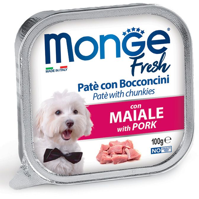 Monge Fresh Paté y Bocaditos con Cerdo 100 g