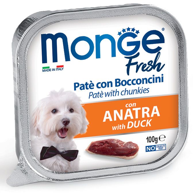 Monge Fresh Paté y Bocaditos con Pato 100 g