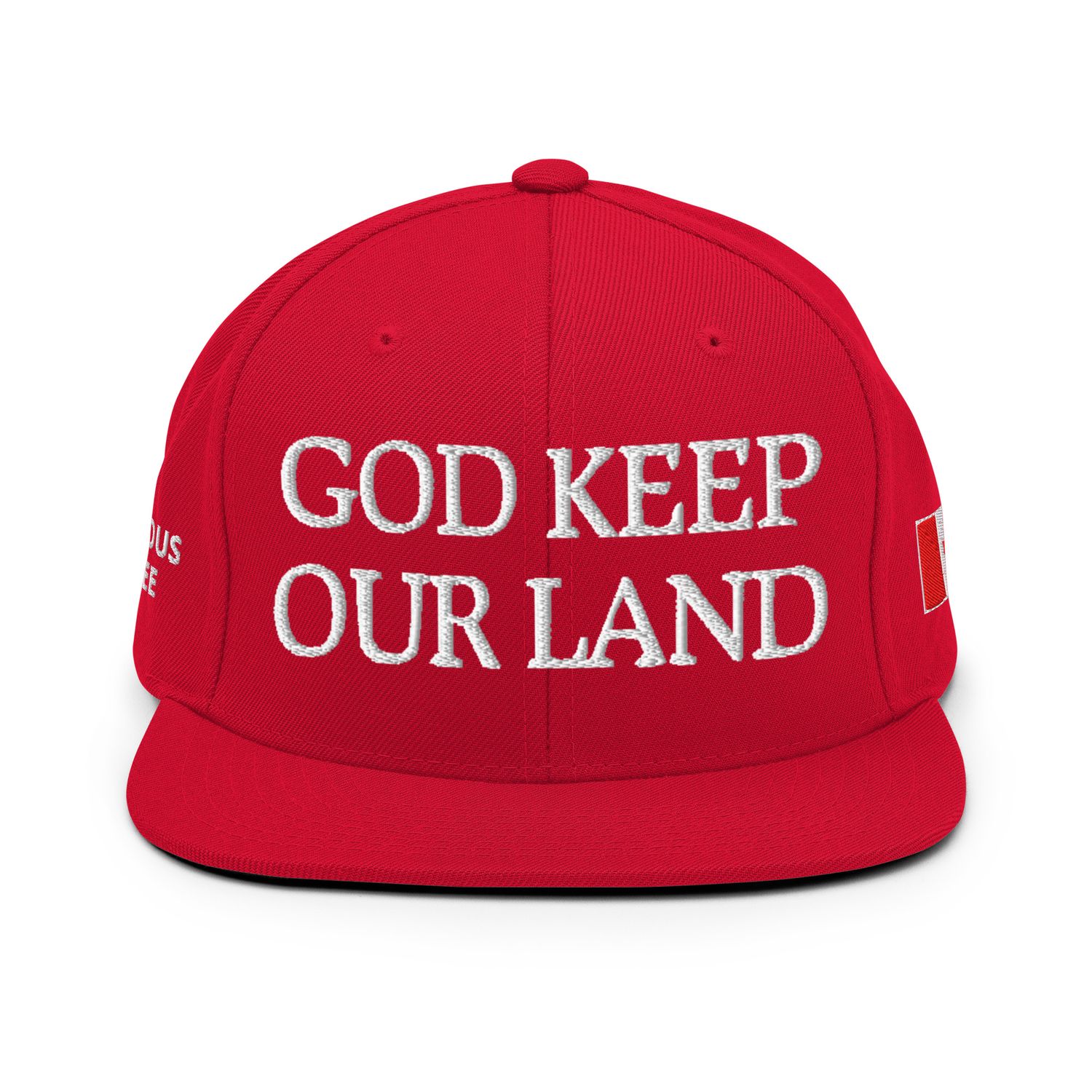 GOD KEEP OUR LAND Snapback Cap Red
