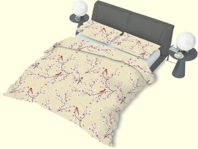 Refined Bedding Dekbedovertrek Japon Cream  240 x 220 cm
