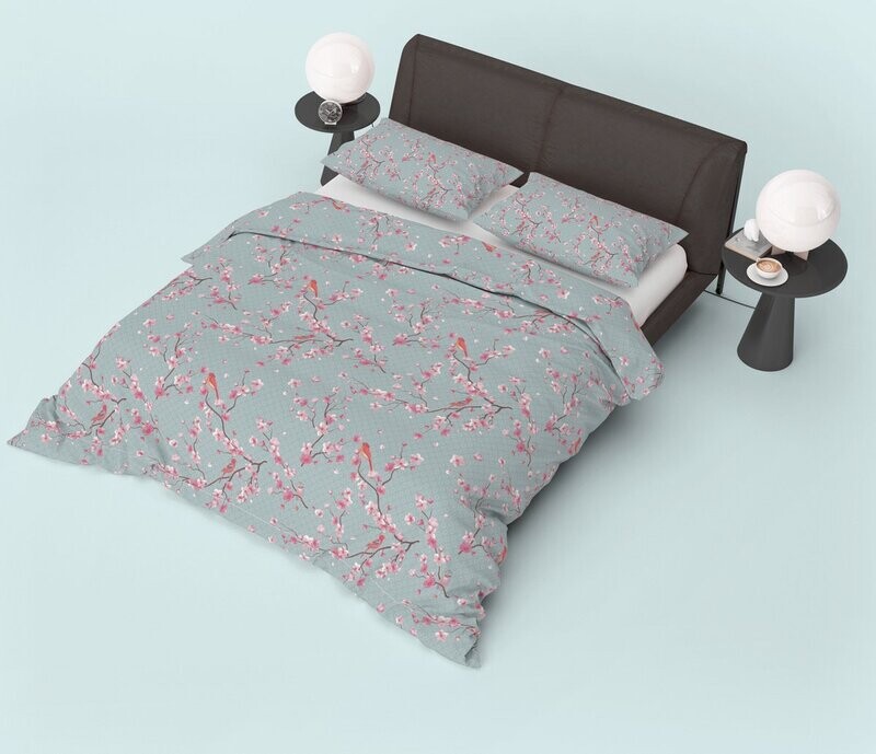 Refined Bedding Dekbedovertrek Japon Blue   240 x 220 cm