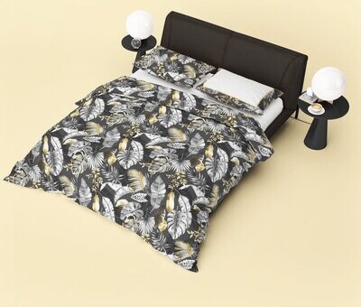 Refined Bedding Dekbedovertrek Jungle Style Black 240 x 220 cm