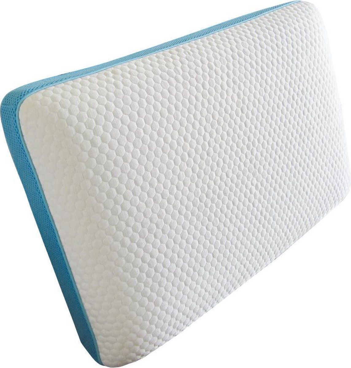 Memory Foam - Traagschuim hoofdkussen met verkoelende gel-60x40x14 cm