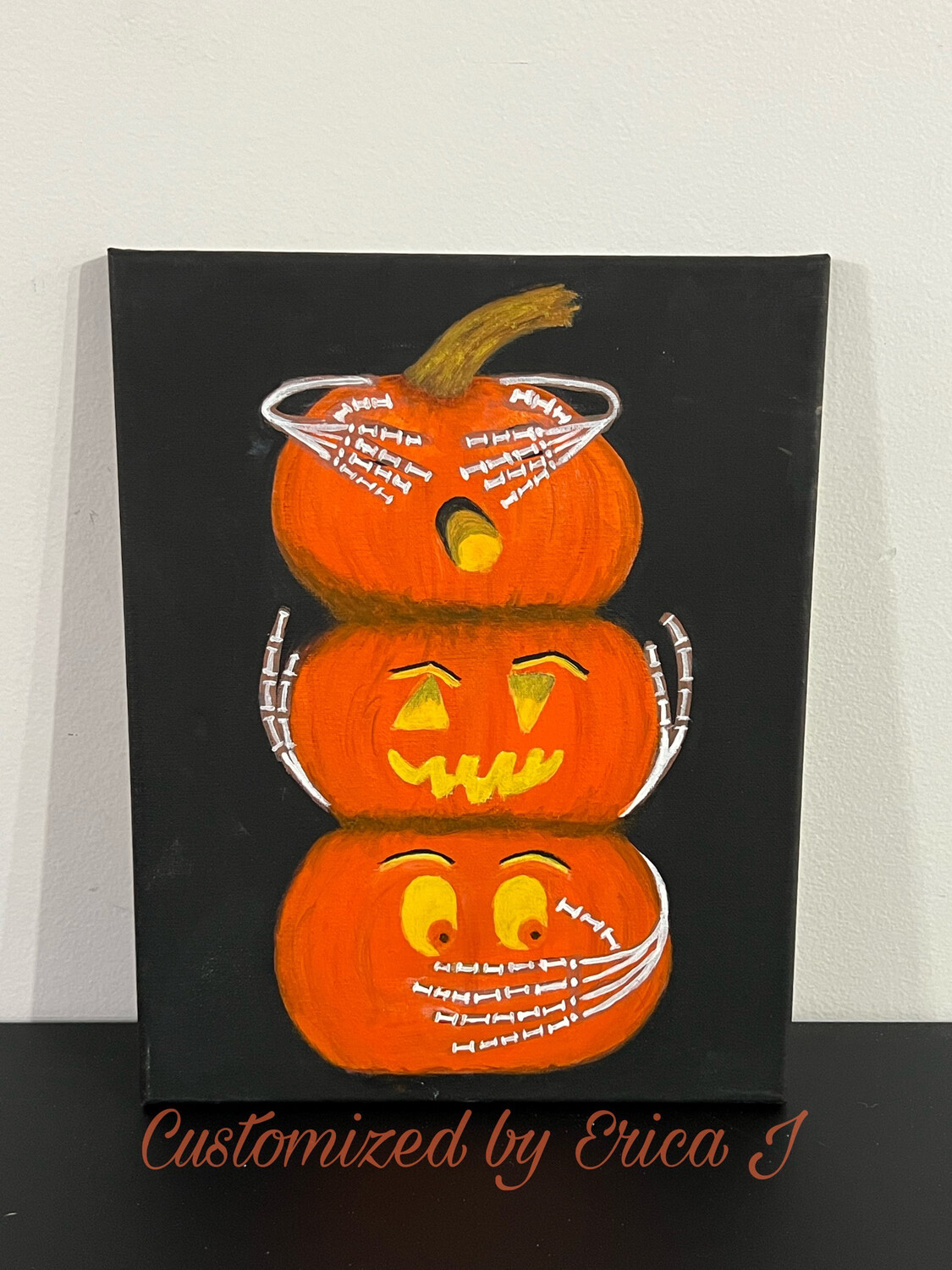 Wide Eyes Pumpkin Painting