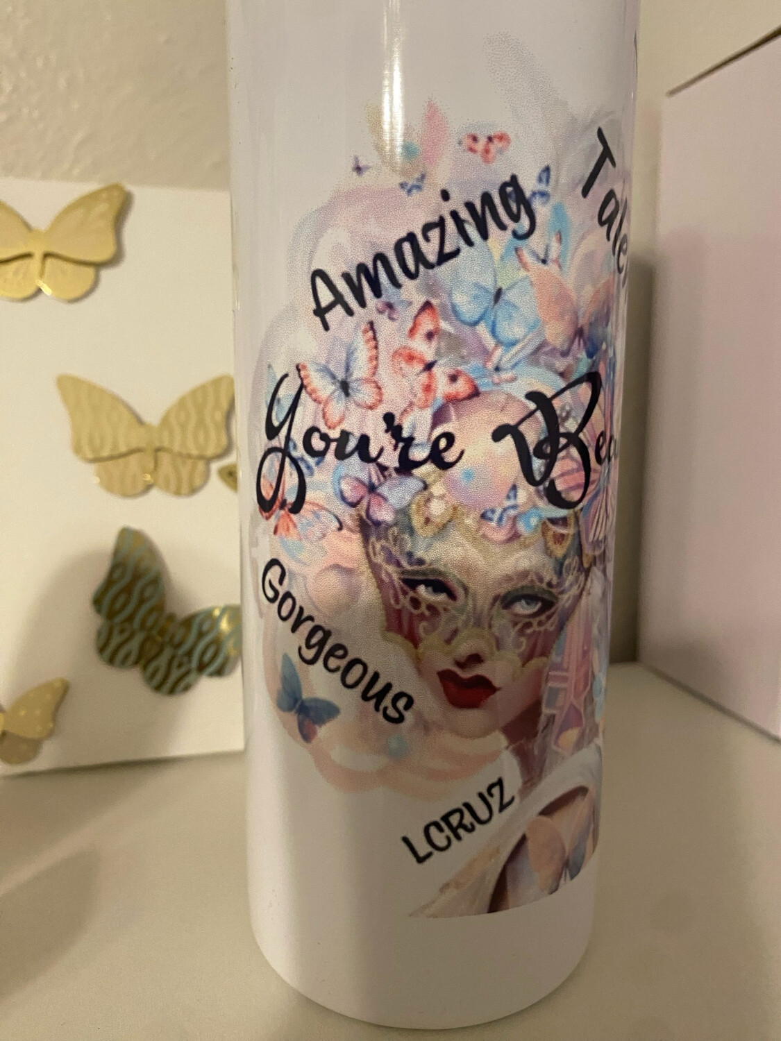 LCRUZ Tumbler -Butterfly Affirmation