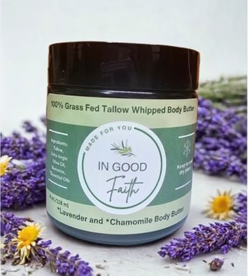 Whipped Tallow Body Butter - 4 oz -  Lavender and Chamomile