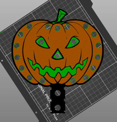 Pumpkin Pixel Stick Topper