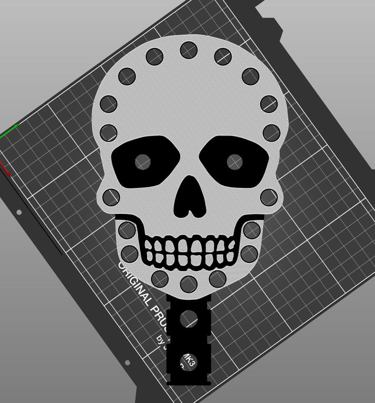 Skull Pixel Stick Topper