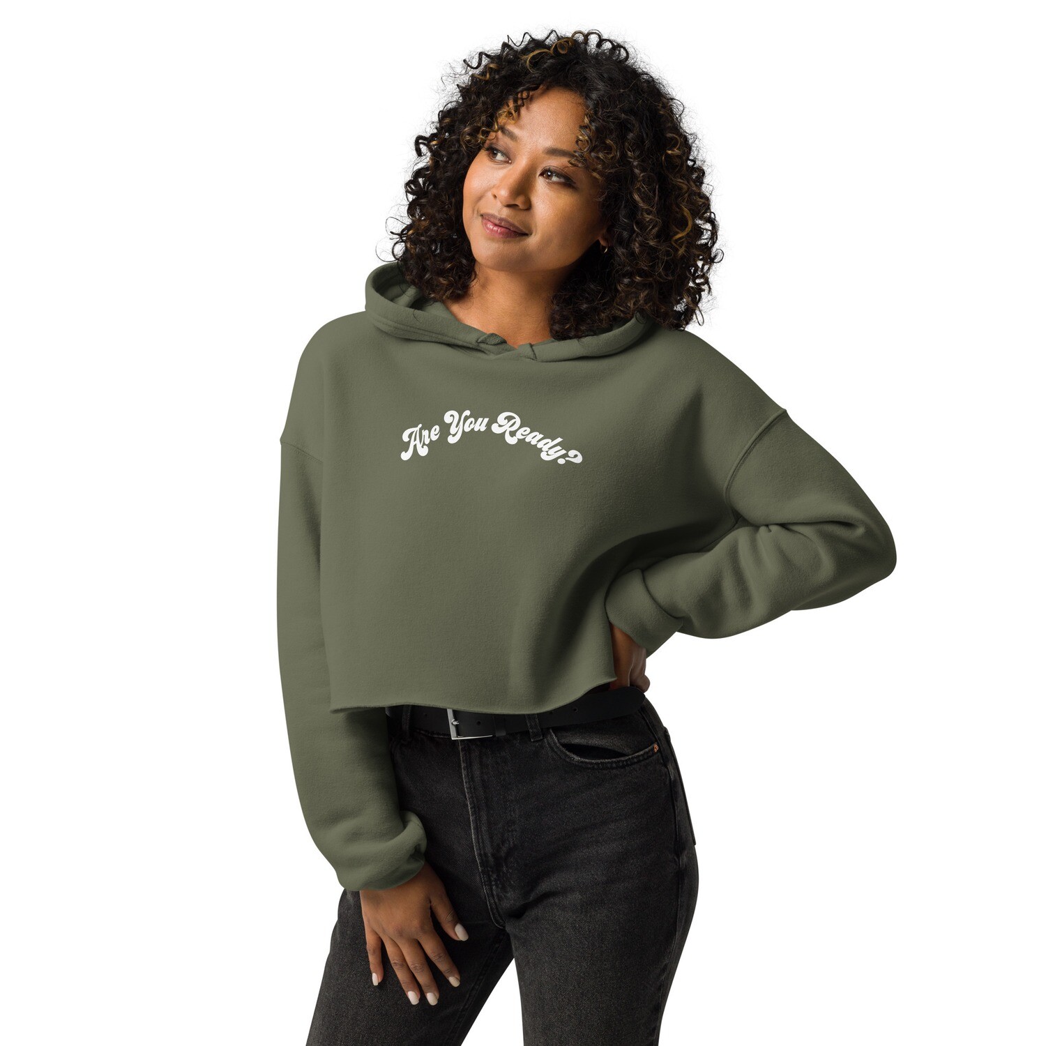 Are You Ready? Crop Hoodie