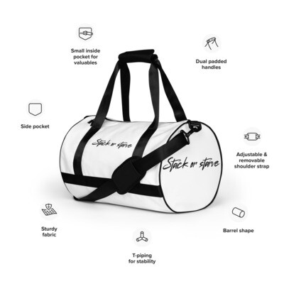 Stack Or Starve All-over print gym bag