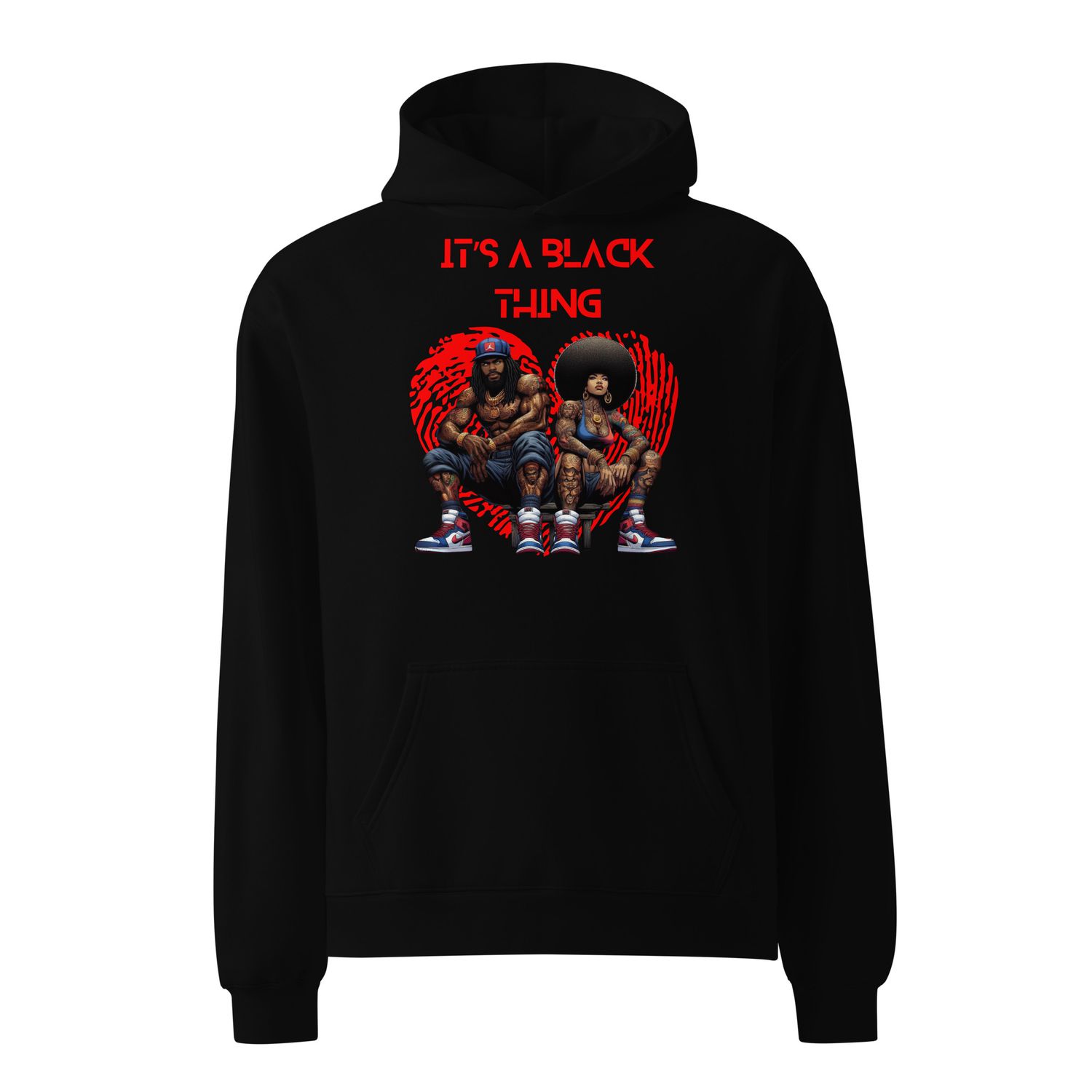 BLACK THING Unisex oversized hoodie