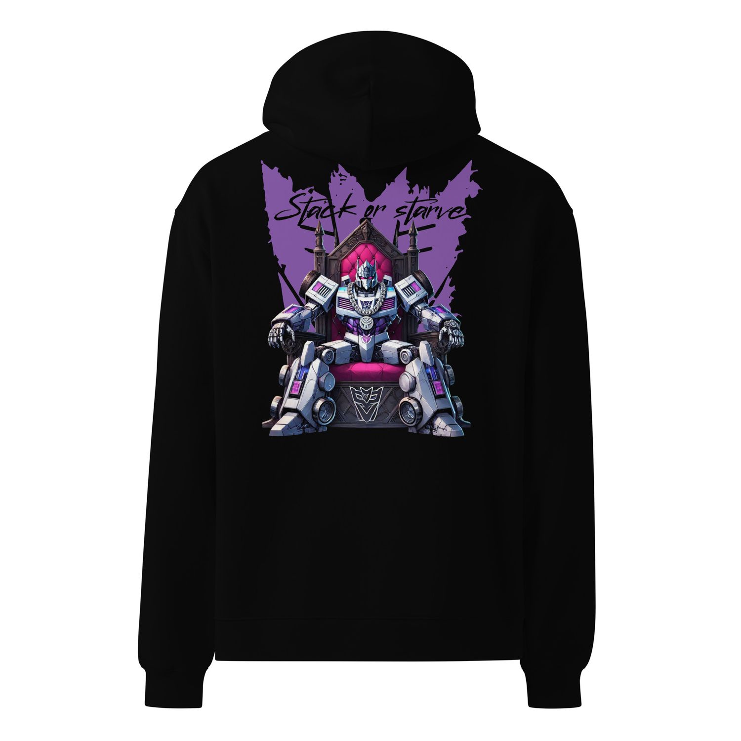 Stack Or Starve Unisex Oversized Hoodie