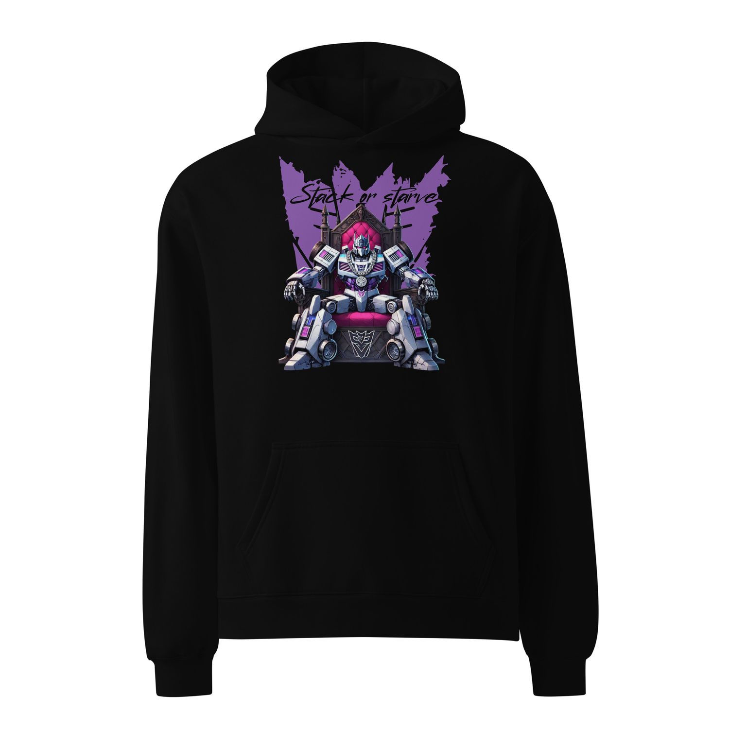 Stack Or Starve Unisex Oversized Hoodie