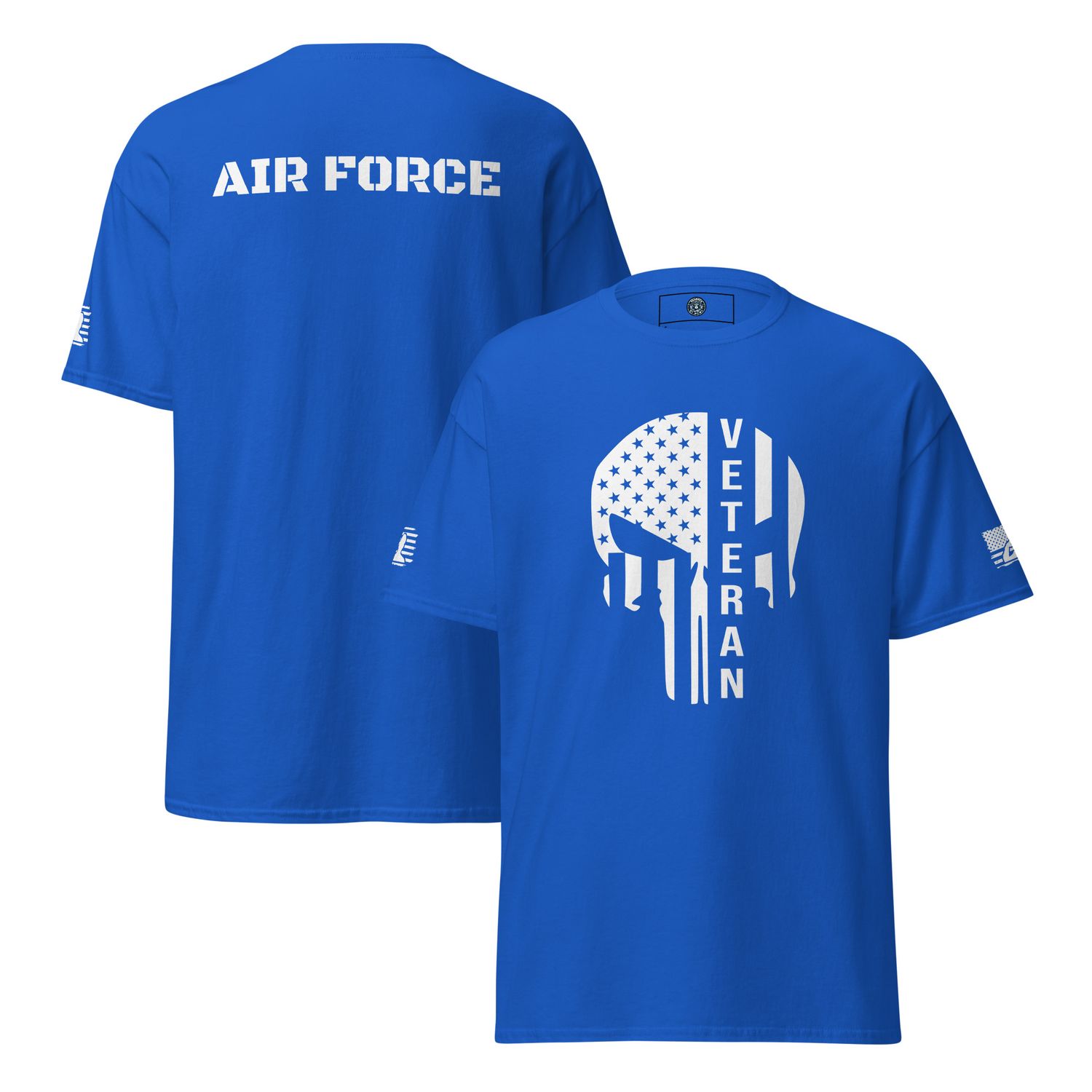 Patriotic Veteran AIR FORCE Skull T-Shirt –Military Pride Tee