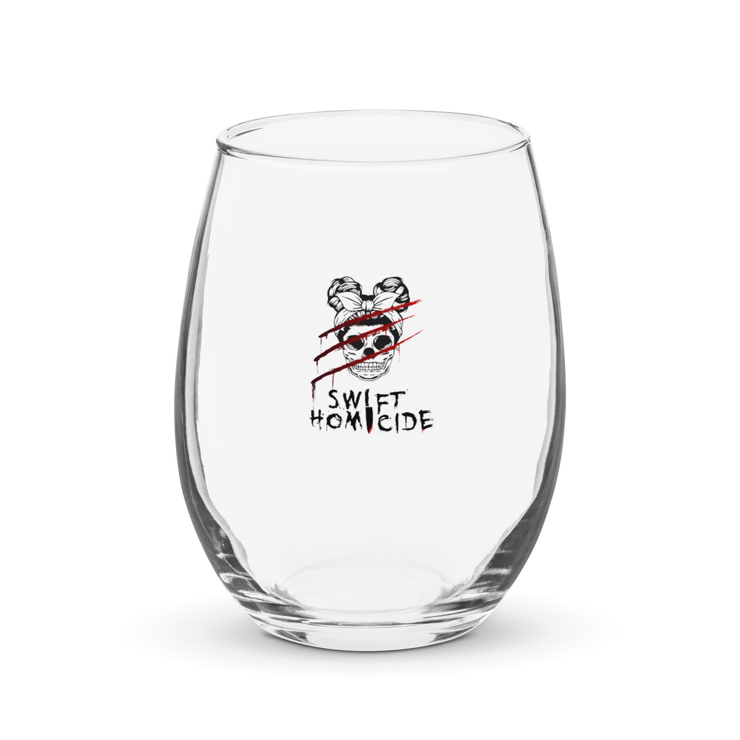 Swift Homicide Stemless wine glass