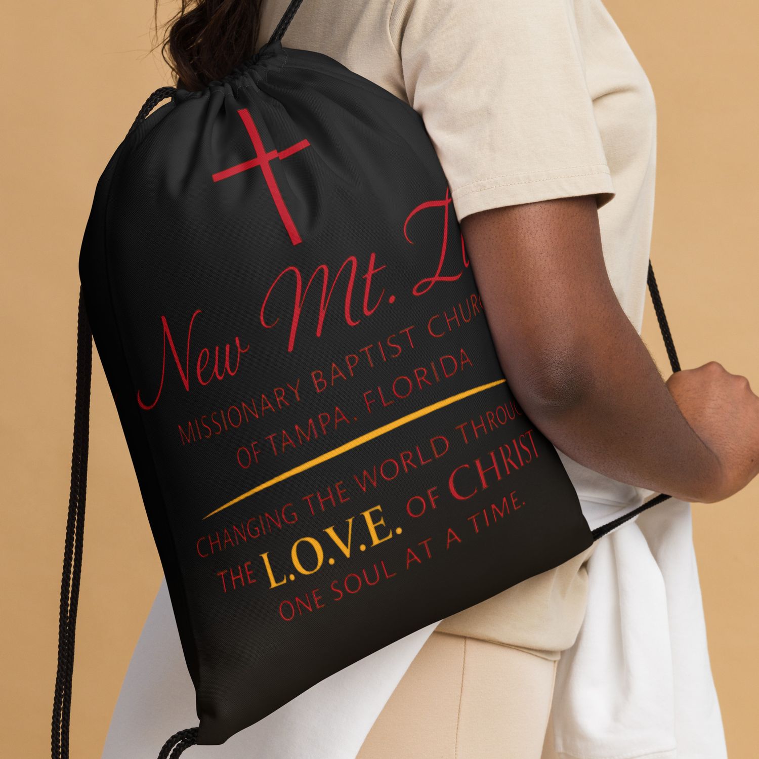 New Mt. Zion Tampa Drawstring bag