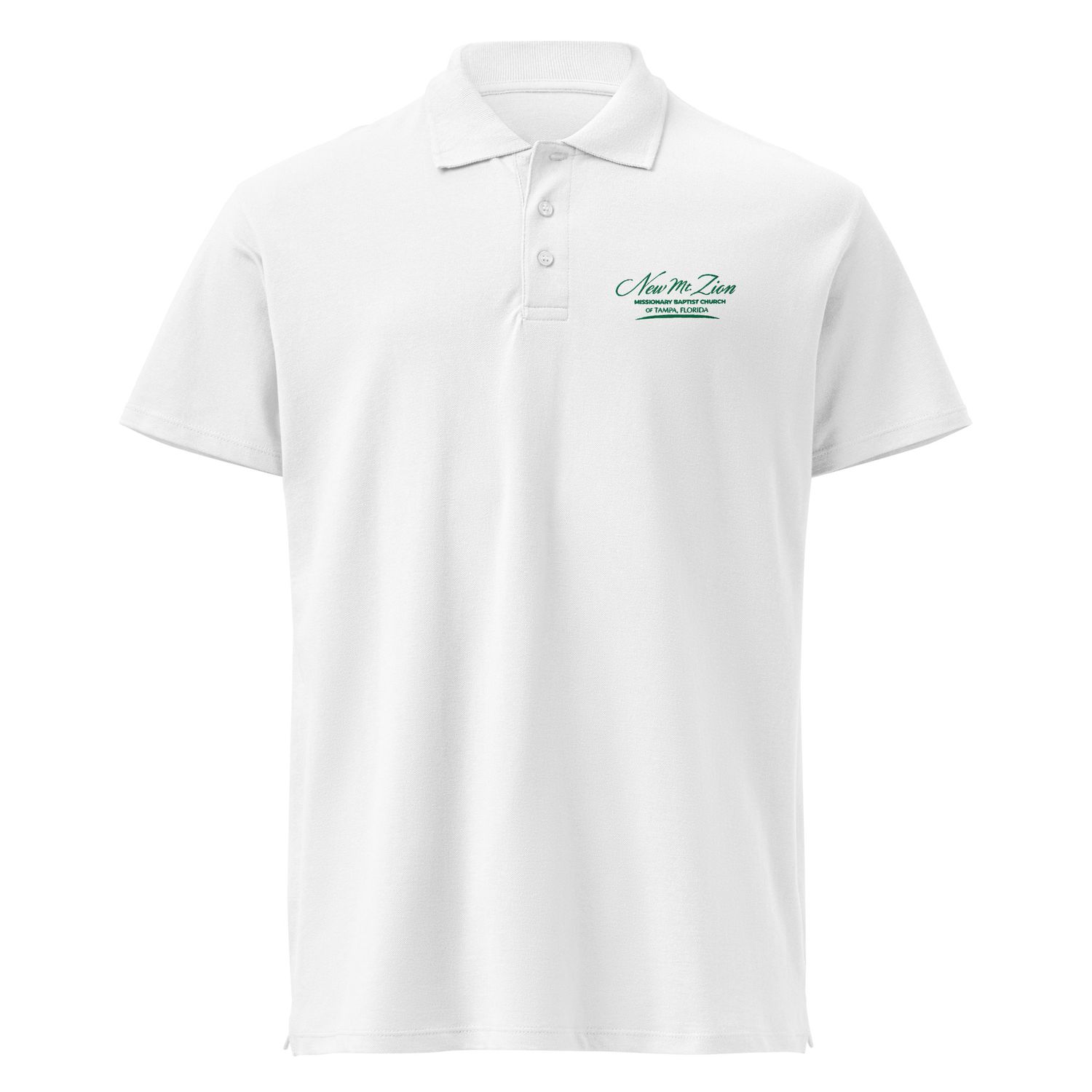 New Mt. Zion Tampa Youth Ministry Black/Green Premium Polo Shirt