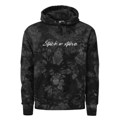 Stack Or Starve Champion tie-dye hoodie